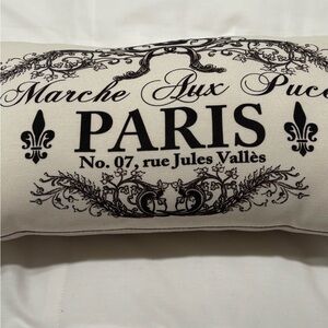 Hand Crafted Black and Cream Accent Pillow